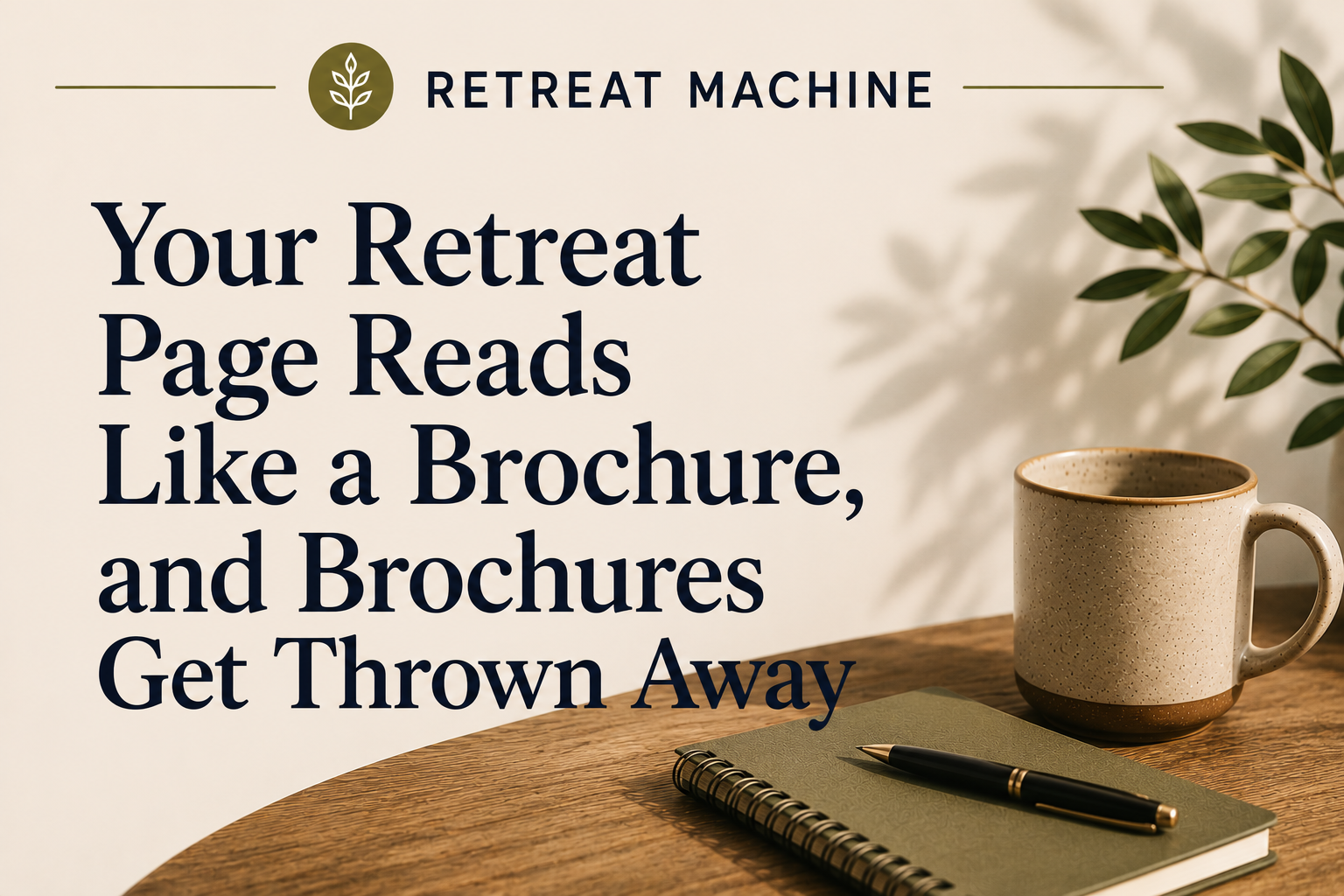Your Retreat Page Reads Like a Brochure, and Brochures Get Thrown Away